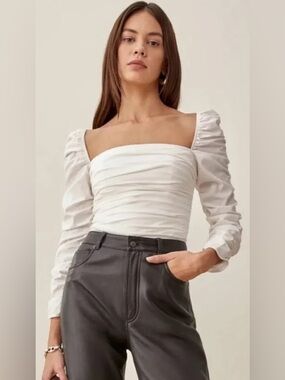Reformation Joi Top in White